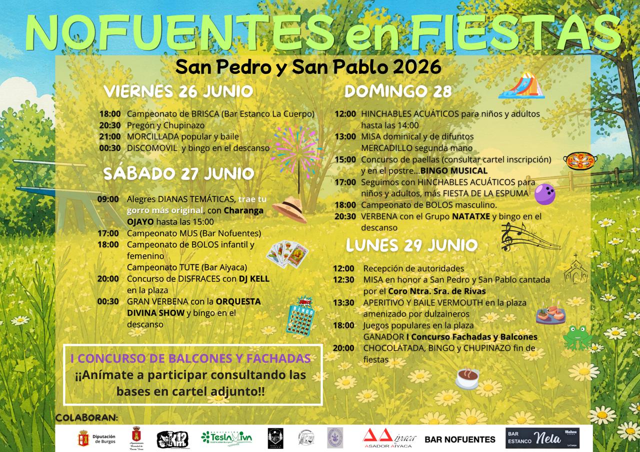 Cartel Fiestas Nofuentes 2026
