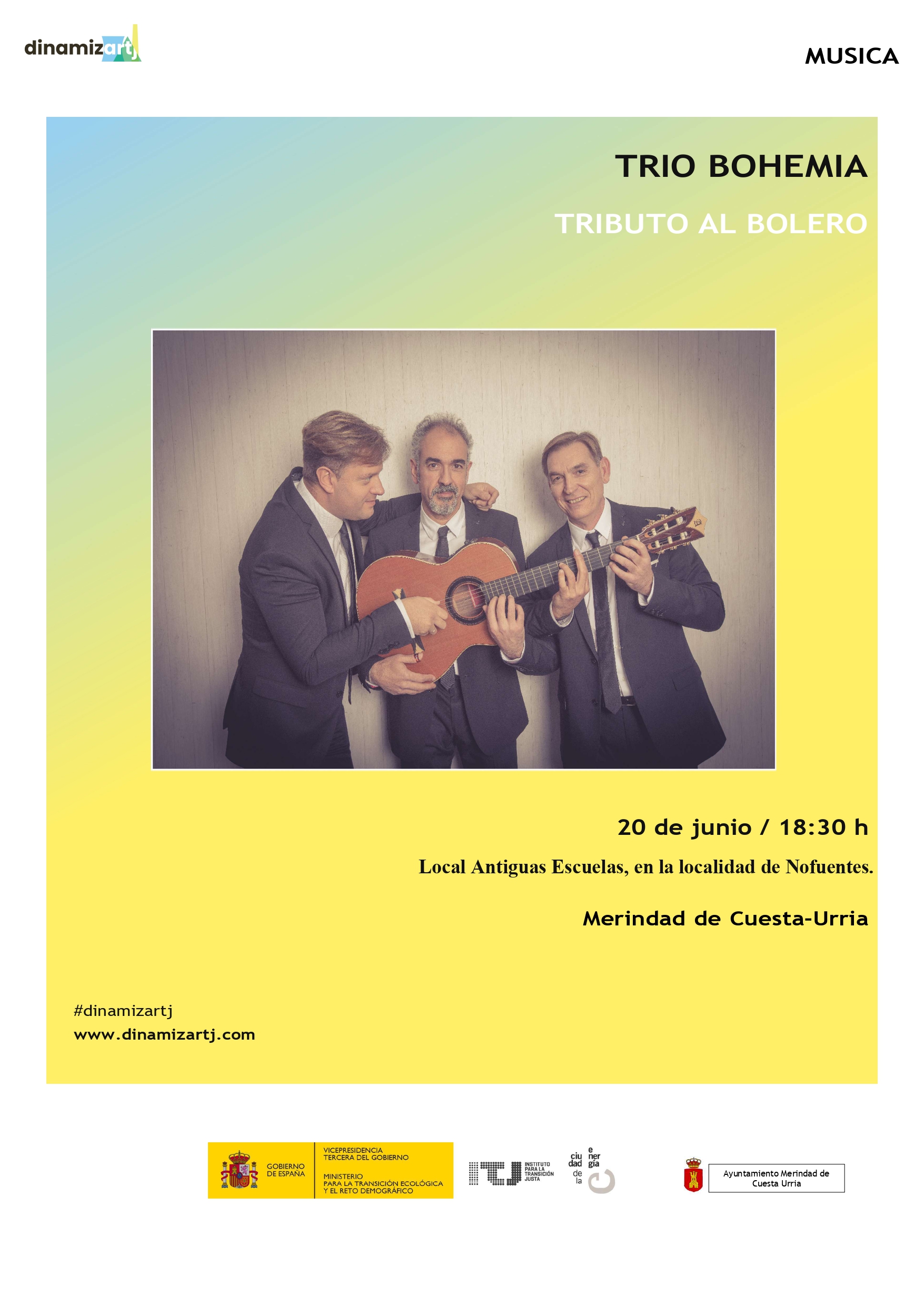 DINAMIZAR-T. MÚSICA TRIO BOHEMIA.